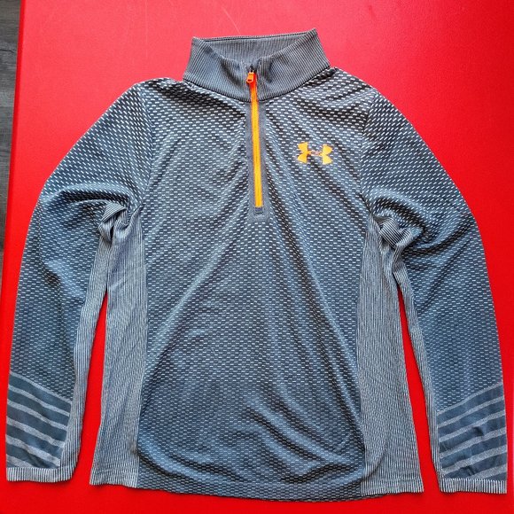 Under Armour sweatshirt grey 1/4 zip up girl youth size L - Picture 1 of 6